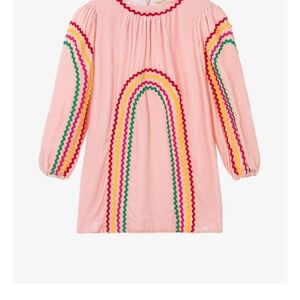 Stella McCartney Kids Peach Dress with Red Trim